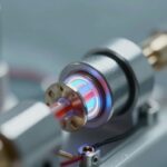 Deep brain stimulation device with electrodes and wires.