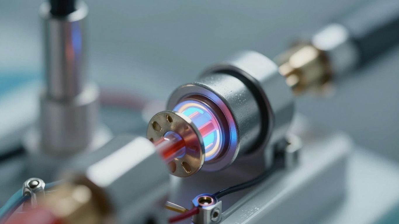 Deep brain stimulation device with electrodes and wires.